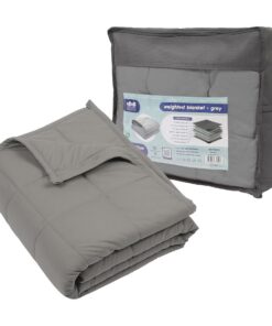 Harbour Housewares Gewichtsdecke 125x150cm 4kg Grau - 7-Lagen-Konstruktion mit Glasperlen für Erwachsene gegen Angst