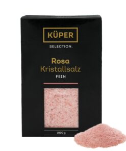 Küper Selection rosa Kristallsalz 1000g - natürliche Würze für Ihre Mahlzeiten – handgefertigtes Speisesalz
