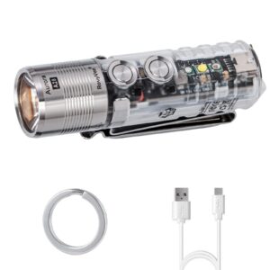Rovy Von Aurora A28-G2 LED Taschenlampe - Aufladbar, 600 Lumen, IPX8 Schutz, Inklusive USB-C-Kabel