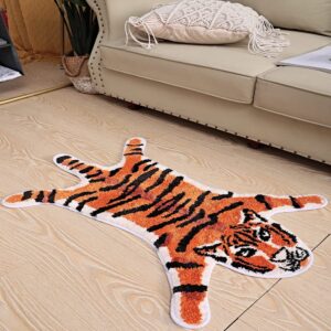 Tigerförmige rutschfestes Badematte für Badezimmer und Spielzimmer (orange, 55.9x86.4 cm) Tigerförmige rutschfestes Ba