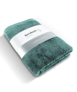 herzbach Premium Duschtuch 70 x 140 cm (Ozeangrün) – Großes, weiches & saugstarkes Duschtuch, 100% Baumwolle, OEKO-TEX S