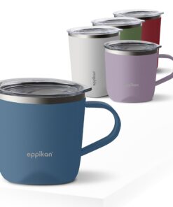 EPPikan eppiLungo Edelstahl Thermobecher, Isolierbecher, Kaffeetasse 220ml, Trinkbecher mit Deckel für Kaffee und Tee (I