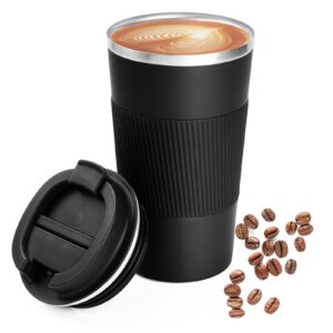 Breteil 500ml Vakuum Thermobecher für Kaffee und Tee Isolierbecher doppelwandig isoliert