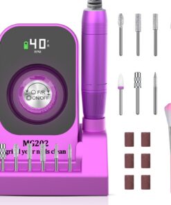 Elektrischer Nagelfräser 40000U/min - Fußpflege Set für Maniküre und Pediküre (Rosa) Elektrischer Nagelfräser 40000U/m