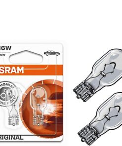 2x Osra.m W16W 12V Standard Bremslicht E-geprüft Hecklicht Rückfahrlicht | 2x Osra.m W16W 12V Nebelleuchte E-geprüft Bl