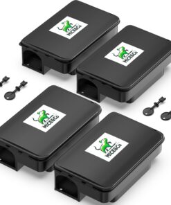 Mice&Co 4X Profi Rattenfalle – Effektive Köderbox gegen Ratten & Mäuse – Sicher für Kinder & Haustiere – Ohne Rattengift