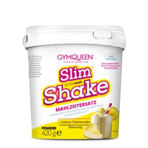 GymQueen Slim Shake Abnehm Shake 420g Lemon Cheesecake Leckerer Diät-Shake zum einfachen Abnehmen ohne Zucker-Zusatz