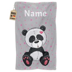 PR Print Royal Kinder-Handtuch Personalisiert - Panda - Geschenk für Kinder | Personalisierbares Handtuch, 50 x 30 cm