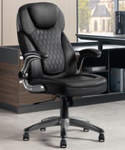 Bürostuhl WOLTU - ergonomisch, Schreibtischstuhl mit Kopfstütze und Armlehnen, Belastbarkeit 200kg, Drehstuhl mit Rolle