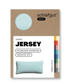 Schlafgut Easy Jersey Kissenbezug 40x80 cm Petrol – 100% Baumwolle superweich & atmungsaktiv