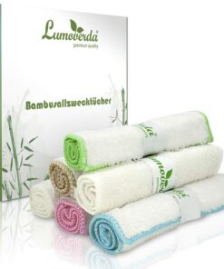 100% Zero Waste Premium Bambus-Tücher für Nachhaltigkeit und Reinigung im Bad, Küche und more | Spültücher waschbar und