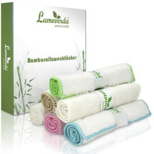 100% Zero Waste Premium Bambus-Tücher für Nachhaltigkeit und Reinigung im Bad, Küche und more | Spültücher waschbar und