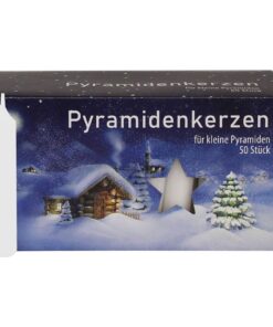 Klein white Pyramidenkerzen, Weihnachtsdekoration, Christbaumschmuck 50 Stück/Pack
