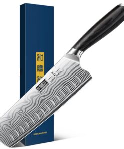 **HOSHANHO Kochmesser Premium Nakiri Messer, 18 cm, Edelstahl, Profi-Qualität, Comfort-Packholzgriff** | **HOSHANHO Koc