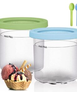 kyaoayo BPA-frei Creami Tubs NC301 NC300 NC299 Zubehör, Speiseeis für Ninja Maschine, spülmaschinenfest