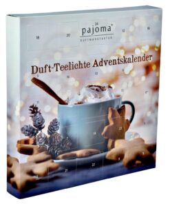 Pajoma® Duftkerzen Adventskalender rot 24 Teelichte Duftteelichte Teelicht