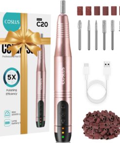 COSLUS Tragbar Nagelfräser für Gelnägel und Acrylnägel - 11 in 1 Profi Maniküre und Pediküset | COSLUS Nagelfräser - pe