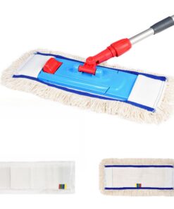 HyPaFol Baumwoll-Wischmopp I praktische Magnethalterung I für Profi-Bodenreinigung zu Hause I 40cm I sichere Verriegelun