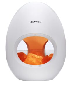 Ultraschall Elektrischer Aroma Diffuser mit Himalaya-Salzkristall-Lampe - Luftbefeuchter & Ionisator - 250ml - 6 Stunden