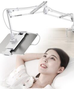 CACENCAN Betttabletthalter 360 Grad Drehung für iPad/iPhoneX/iPad Pro (Weiß) | CACENCAN Universeller Tablethalter für T