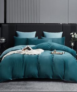 Kuschelig Flauschig Weich Petrol Blau WinterWarm Bettwäsche Set 135x200 cm Cashmere Touch Wendebettbezüge