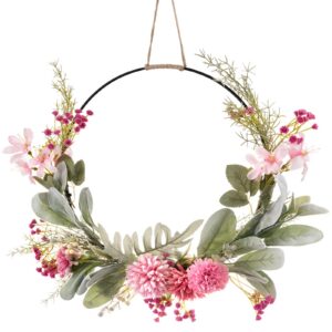 Hochzeitstürkranz Deko Künstliche Blumen Willkommen Girlande LOMOHOO | Herbst Wandkranz Metall Dekoration LOMOHOO Türkr