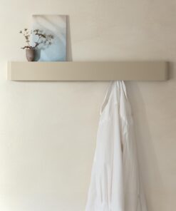 Kazai.® Modern Wandgarderobe 'Tone' mit versteckten Jackenhaken | Design Flur-Garderobe aus Metall | Taupe Farbe Wandmon