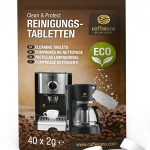 40 Reinigungstabletten für Kaffeevollautomaten -ideal für Delonghi, Siemens, EQ Series, Jura, Krups, Bosch, Miele, Melit