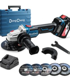 DongCheng 20V Akku Winkelschleifer für Profis im Baugewerbe mit 630W Leistung und Anti-Vibrations-Griff