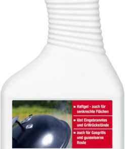 Wepos BBQ & Grill Reiniger 750ml | Efzige Reinigung - auch für senkrechte Flächen | löst mühelos Flecken auf Gasgrills u