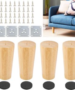 JMIATRY Möbelfüße Holz 10cm, für Sofa, Bett und Tisch - Stabil undрактичные для дома