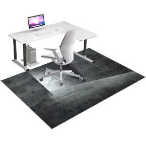Bodenschutzmatte Bürostuhl Teppich für Hartböden, Laminat und Parkett, Gaming Schutzmatten, Computerstuhl Teppiche, 80 x