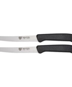 GRÄWE 2 Stück Tafelmesser, scharfe Brotzeitmesser für Frühstück, 21 cm - Schwarz