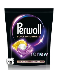 Perwoll Renew Caps Black Waschmittel (19 Wäschen) für dunkle Textilien mit Dreifach-Renew-Technologie