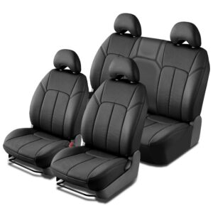 Sitzbezug Clazio AL-EATOB2650KKK für Toyota FJ Cruiser, Schwarz - Premium Leder, Komfort, Alles Fahrzeugsitze abdeckbar