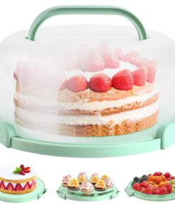 Ohuhu Kuchen Transportbox, robust und praktisch für den Transport von Torten auf Weihnachten, ideales Geschenk für Backf