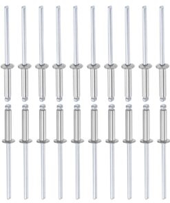 DTGN |2mm x 16mm Edelstahl Blindnieten - Gut für Maschine Verbindung - 100 Pack - Kuppel Offenes Ende Niet