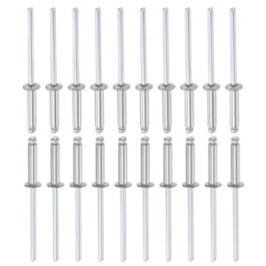 DTGN |2mm x 16mm Edelstahl Blindnieten - Gut für Maschine Verbindung - 100 Pack - Kuppel Offenes Ende Niet