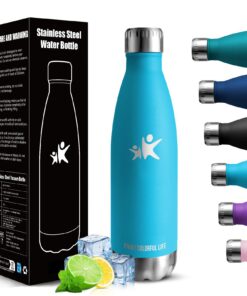 HoneyHolly Edelstahl Thermosflasche 500ml BPA-frei Auslaufsicher Vakuum Isolierte für Sport Reisen Camping