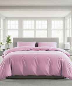 Lavea® Bettwäsche 155x220 cm, weich, atmungsaktiv, hypoallergen Rosa Lavea® 2-teiliges Bettwäscheset, pflegeleicht, hy