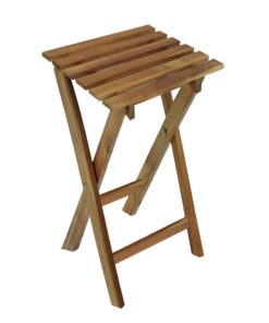 Spetebo Eukalyptus Klapphocker - Holz Beistelltisch für Garten - DKGarten Holzhocker 62 cm - Praktisch und bequem für de