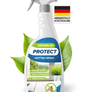 Gerobug Motten-Spray 1000 ml - Effektives Mittel gegen Lebensmittelmotten - Ideal für die Küche und Kleiderschränke - La