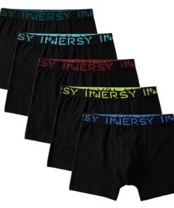 INNERSY Jungen Boxershorts Baumwolle Eingriff Weiche Retroshorts 5er Pack | INNERSY Boxershorts für Jungen Baumwolle Ei