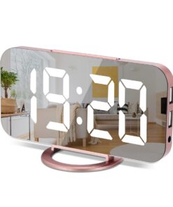 Sukeen Digital Uhr Room Dekor Roségold Helligkeit 3 Stufen Snooze Nachttisch
