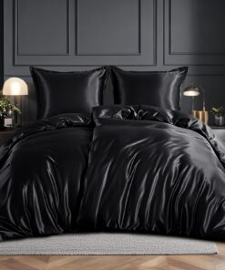 RUIKASI Seidig Satin Bettwäsche 135x200 - Glänzend für Haar und Haut, OEKO-TEX SET 4 Teileнд