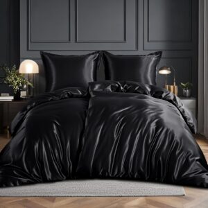 RUIKASI Seidig Satin Bettwäsche 135x200 - Glänzend für Haar und Haut, OEKO-TEX SET 4 Teileнд