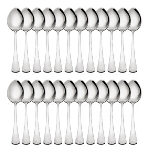 Teelöffel-Set, 24 Stück, Edelstahl, Lebensmittelqualität, bestecklöffel für Kaffee und Dessert, für Hause, Küche und Res