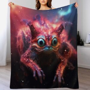 Nachtmaki Flanell Fleece Decke, Superweiche Leichte Flannel 3D Für Wohnzimmer Couch Flauschige Wohndecke 100×130cm Nac