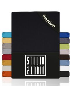 STUDIO Premium Jersey-Spannbettlaken 120x200cm & 130x200cm – 97% Baumwolle & 3% Elastan – Öko-Tex Zertifiziert – bügelfr