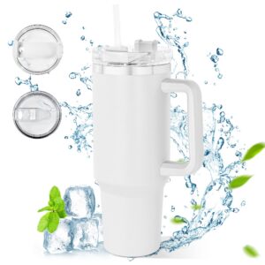 AGH Life Thermobecher 40oz Doppelwandig Edelstahl Weiß AGH Life Thermobecher 40oz Tragbar Isoliert Kaffee AGH Life Therm